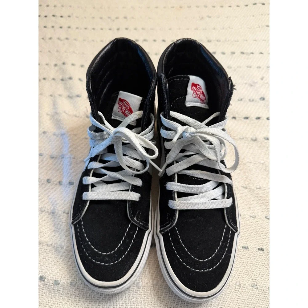 Vans Sk8-Hi High Top Sneakers Black White Skate Shoes Mens 6.5 Womens 8.0